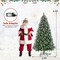 Costway 5FT/6.5FT/7.5FT Artificial Christmas Tree Hinged with 200/420/560/650 Warm LED Lights & 126/207/267/309 Red Berries